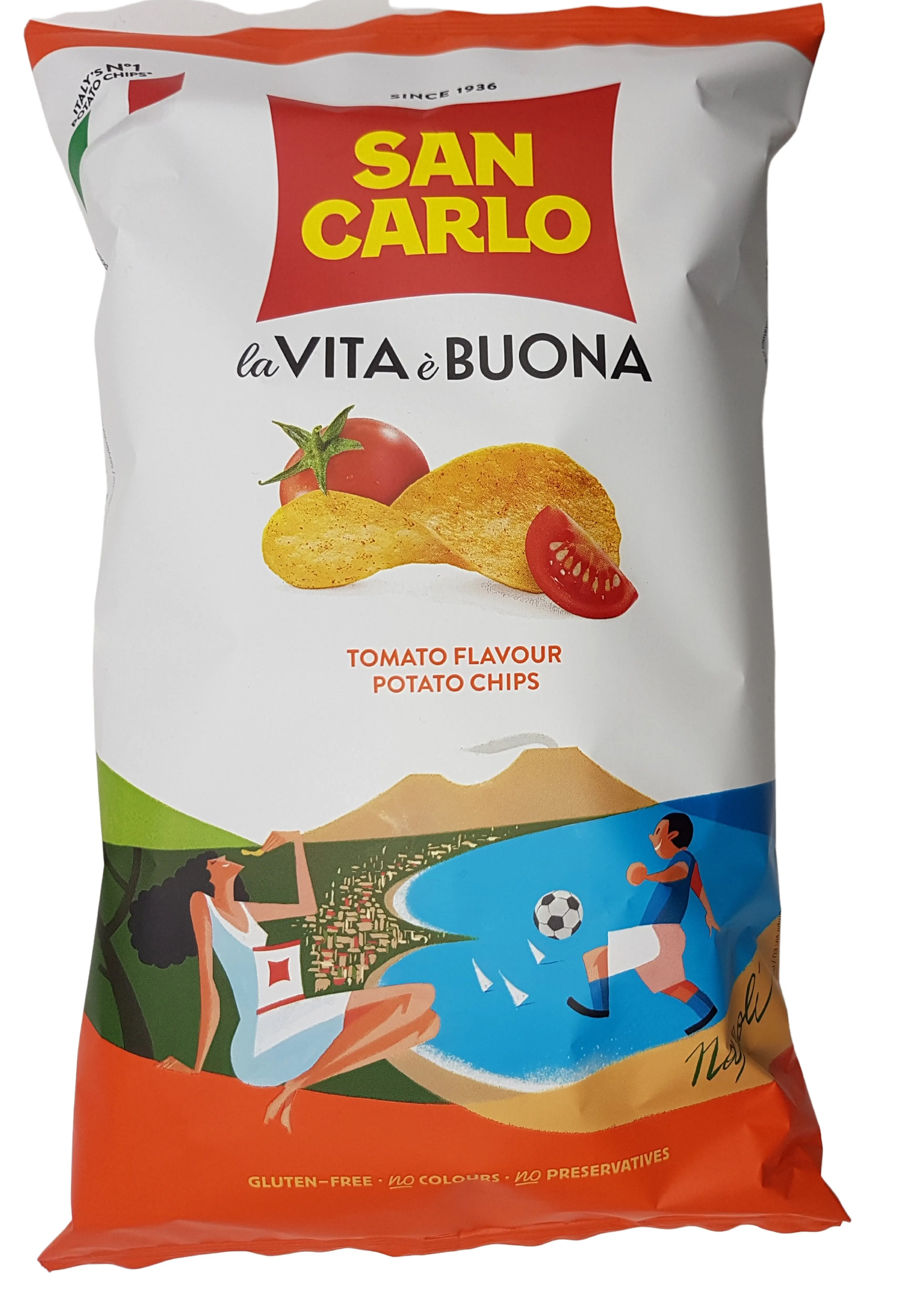 Chips Più Gusto Tomato Napoli 150g Chips Più Gusto Tomato Napoli 150g