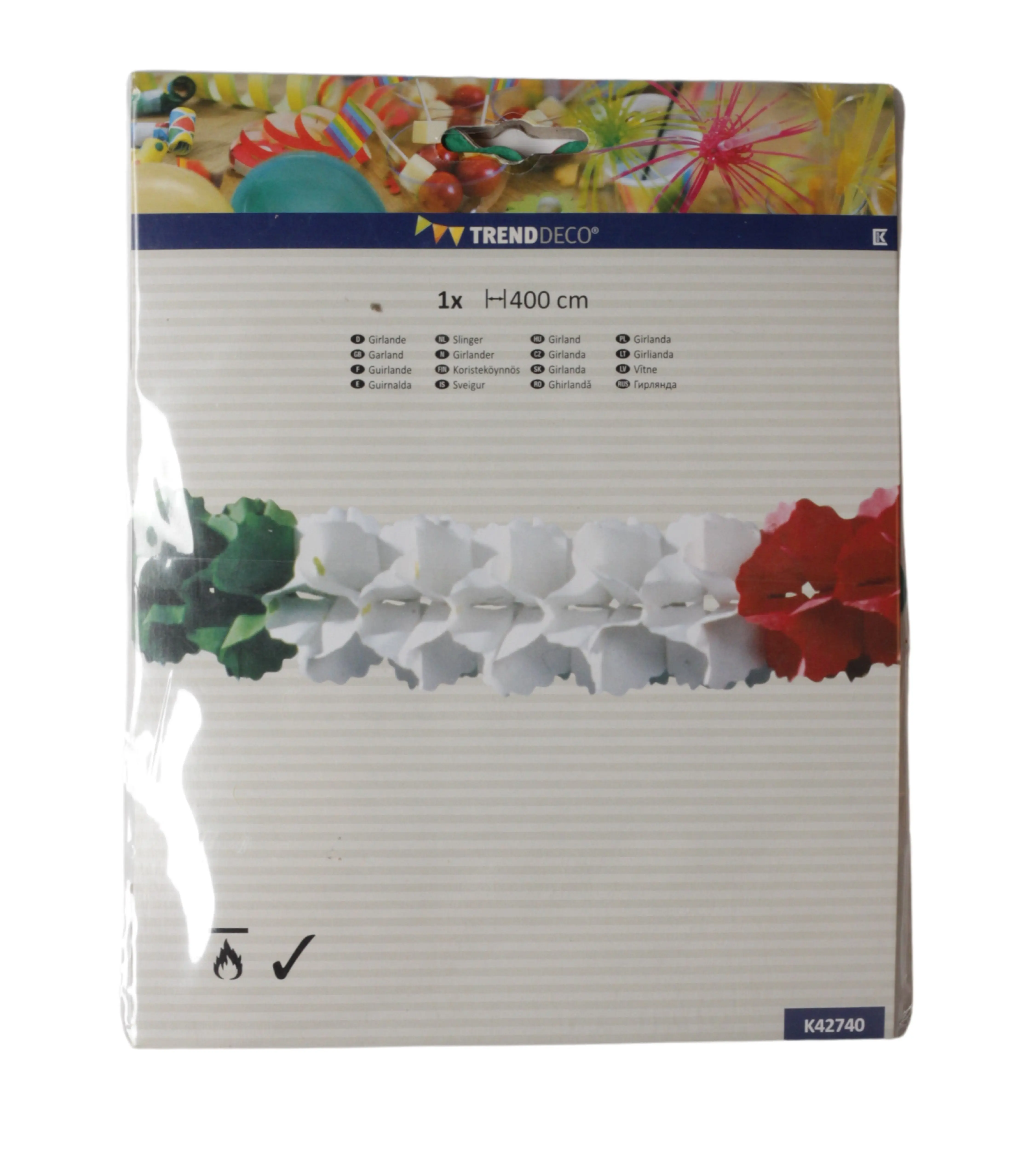 Papier-Girlande eckig Italien