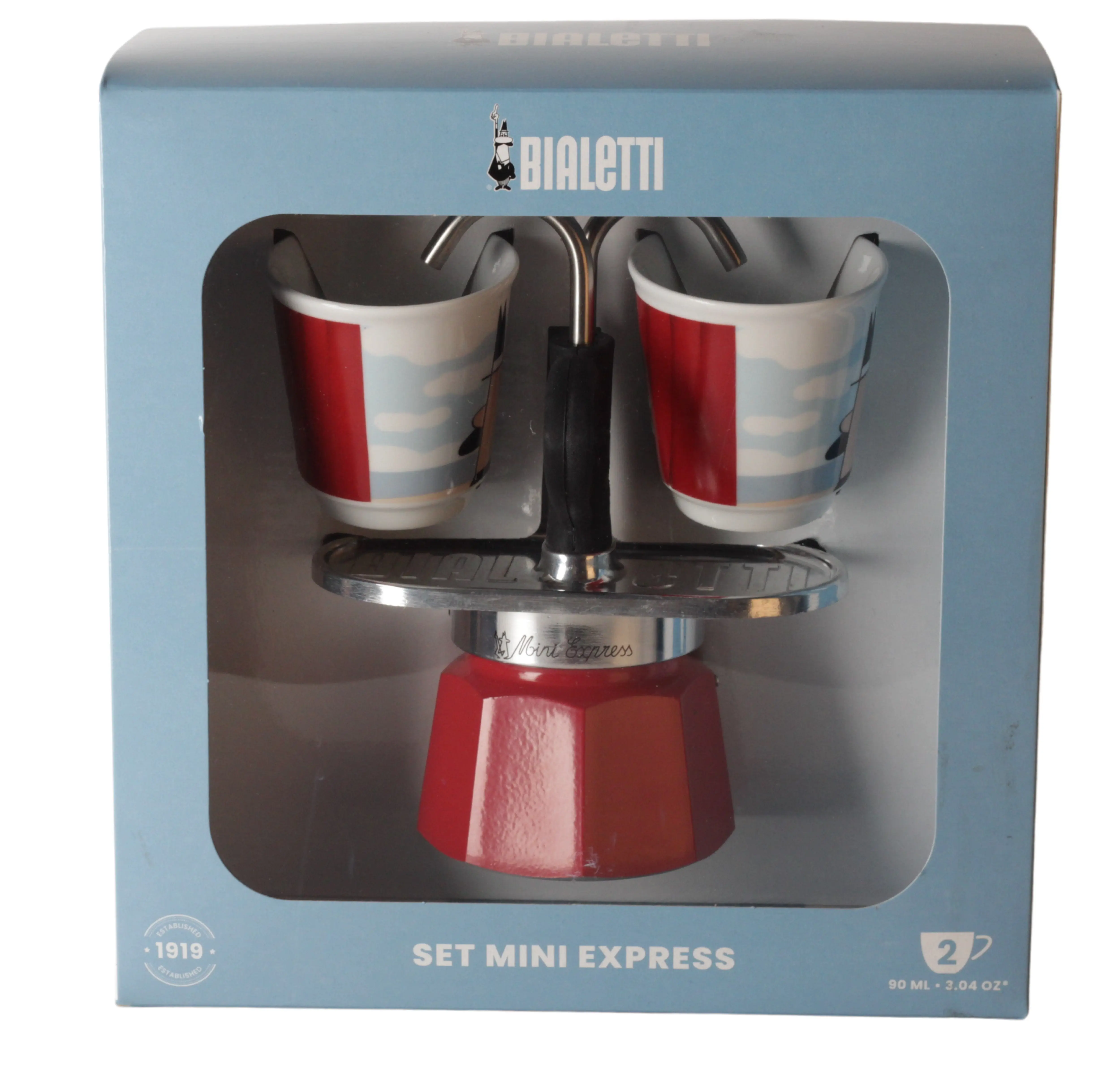 Set Mini Express Espressokocher 2 Tassen