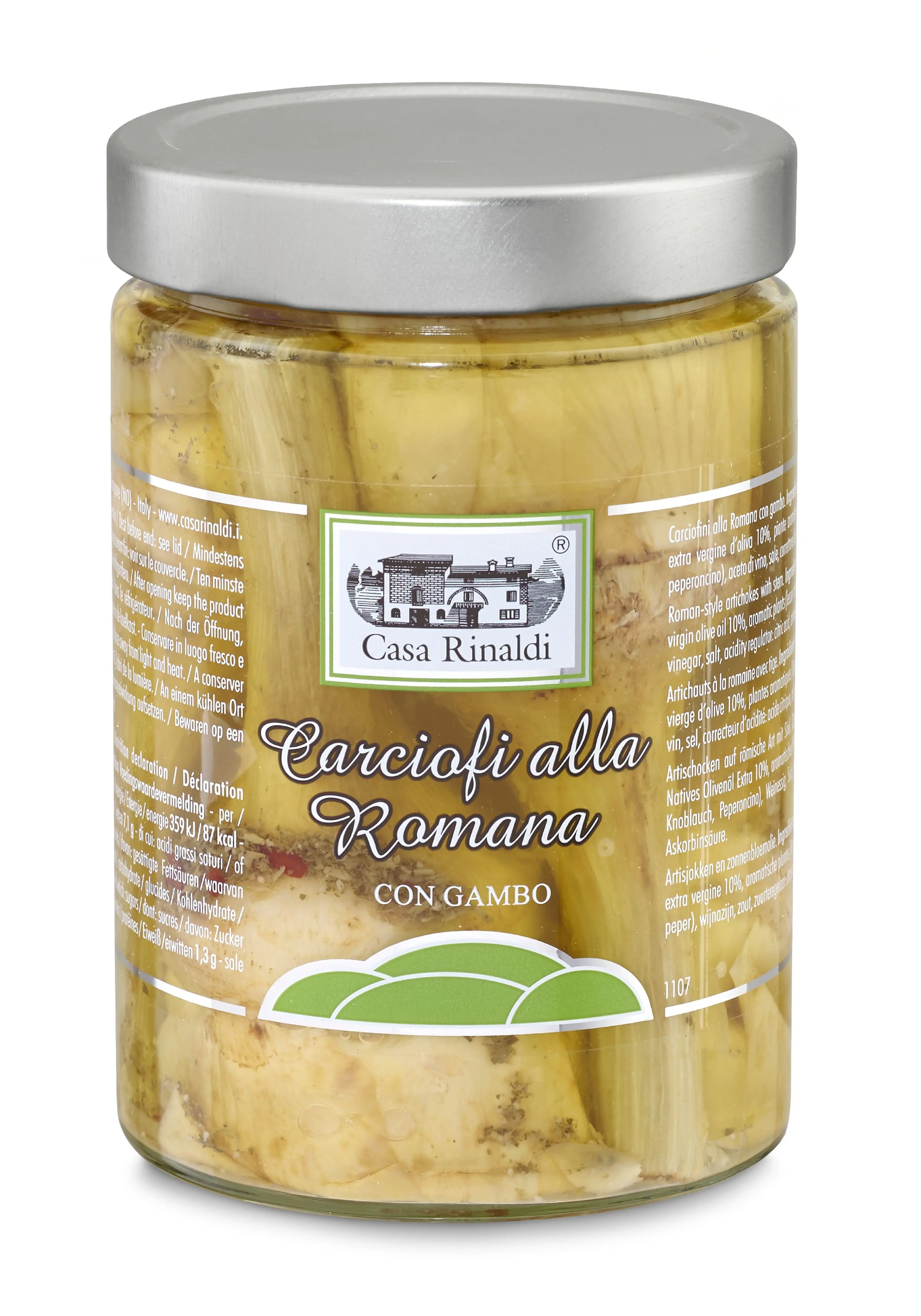 Carciofini con Gambo alla Romana 540 g Carciofini con Gambo alla Romana 540 g